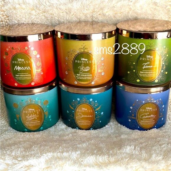 Bath and Body Works Disney Princess Candle Collection - Picture 1 of 2